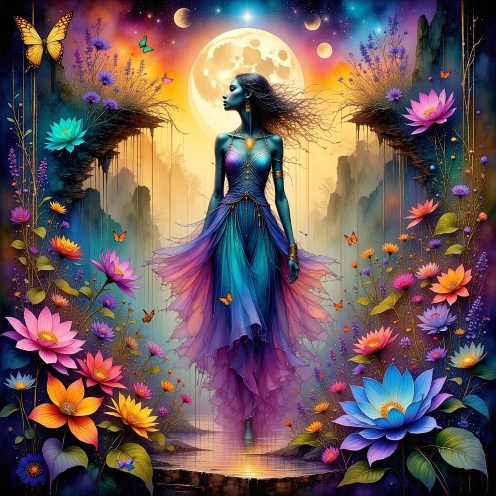 <lora:Ink Poet:1.0> <lora:Akimora:1.0> Create a breathtaking...