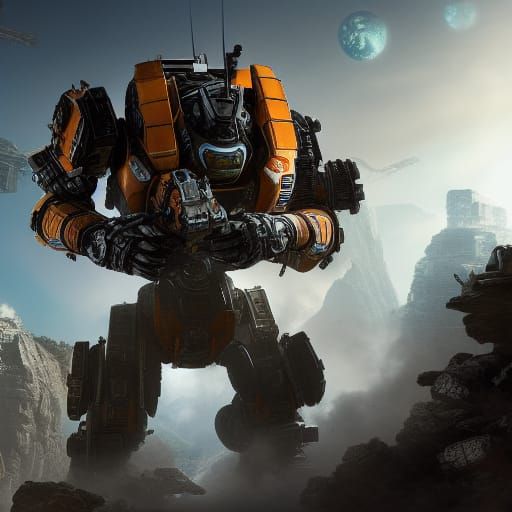 BT-7274 Titan from Titanfall in Detailed Matte Painting