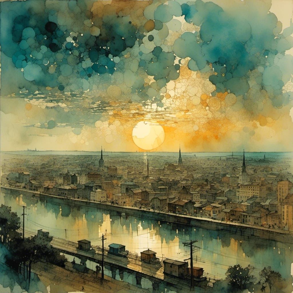 Memphis Tennessee 1963: Atmospheric Watercolor After the Sto...