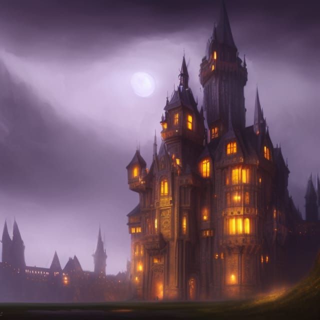 Dark Medieval Castle Concept Art