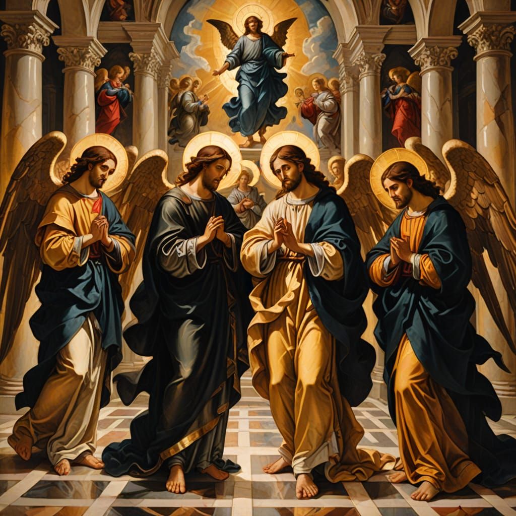 Angels and Archangels in a Golden Monastery