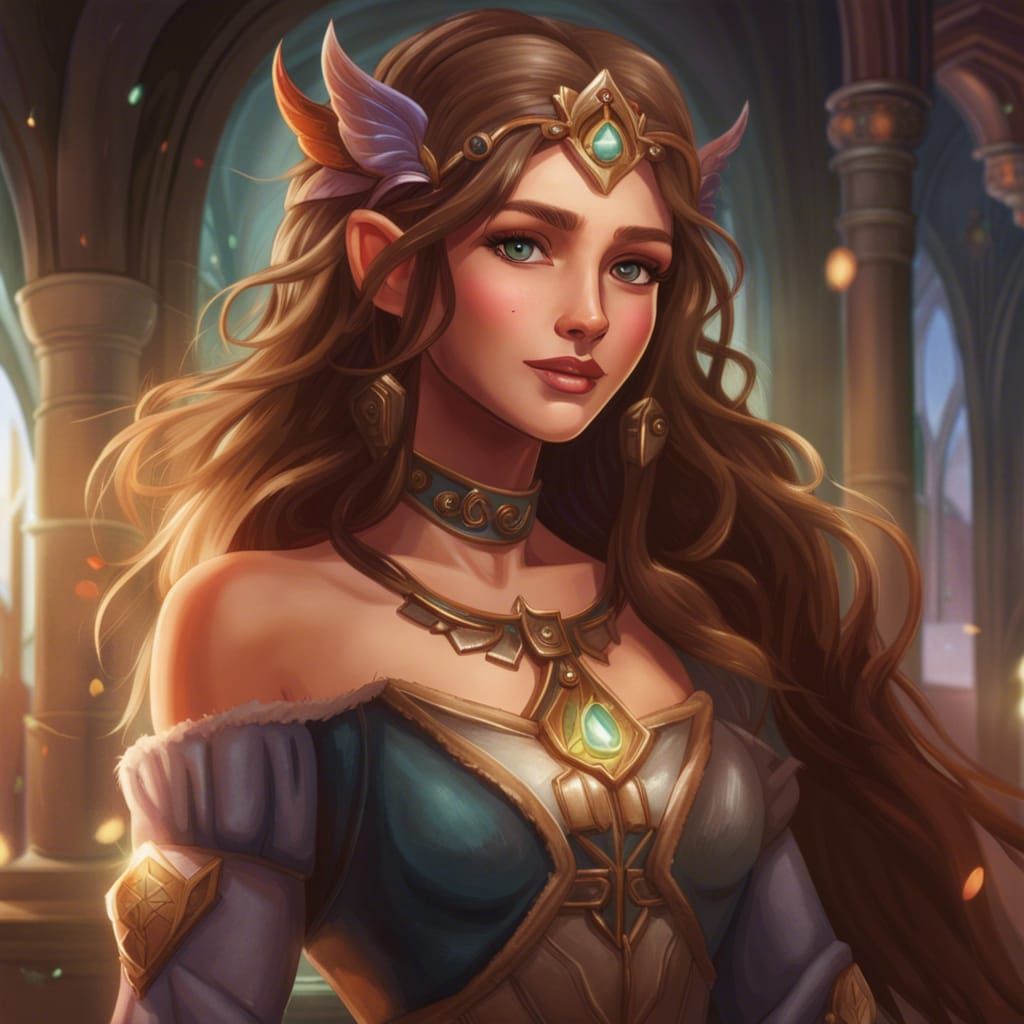 Beautiful Elf Girl Concept Art in 8K