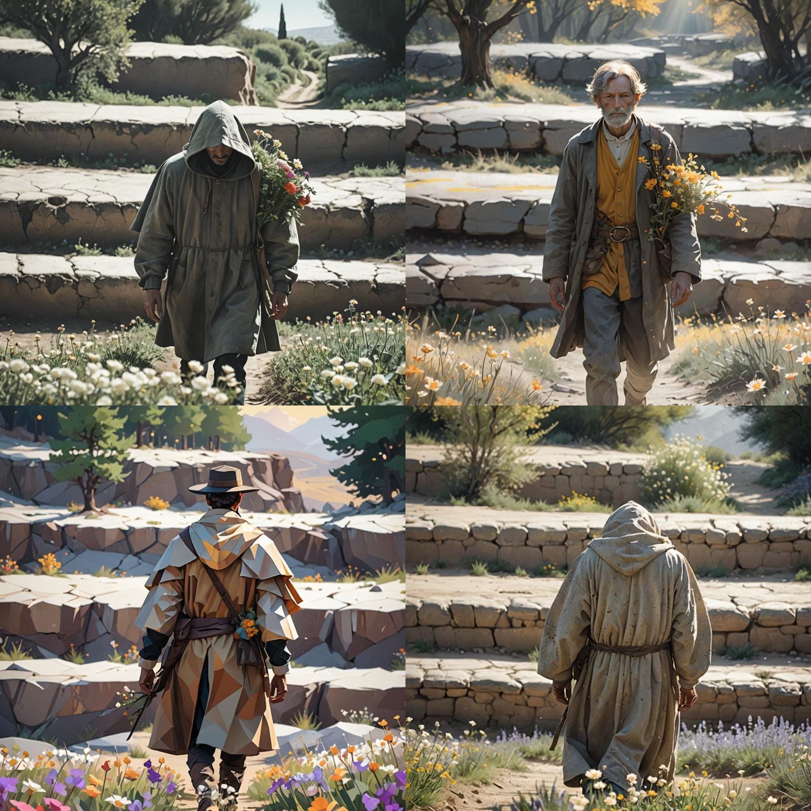 Pilgrim's Journey: Dreary Path, Blooming Hope