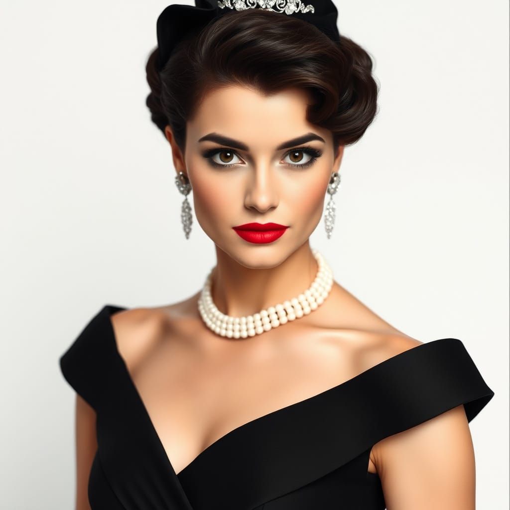 Elegant Blonde in 1950s Couture, Inspired by Grace Kelly