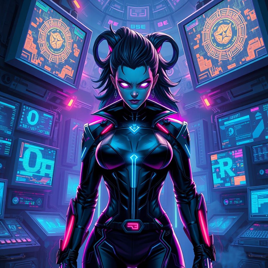 Dr. Disruption: Supervillain in a High-Tech Lair