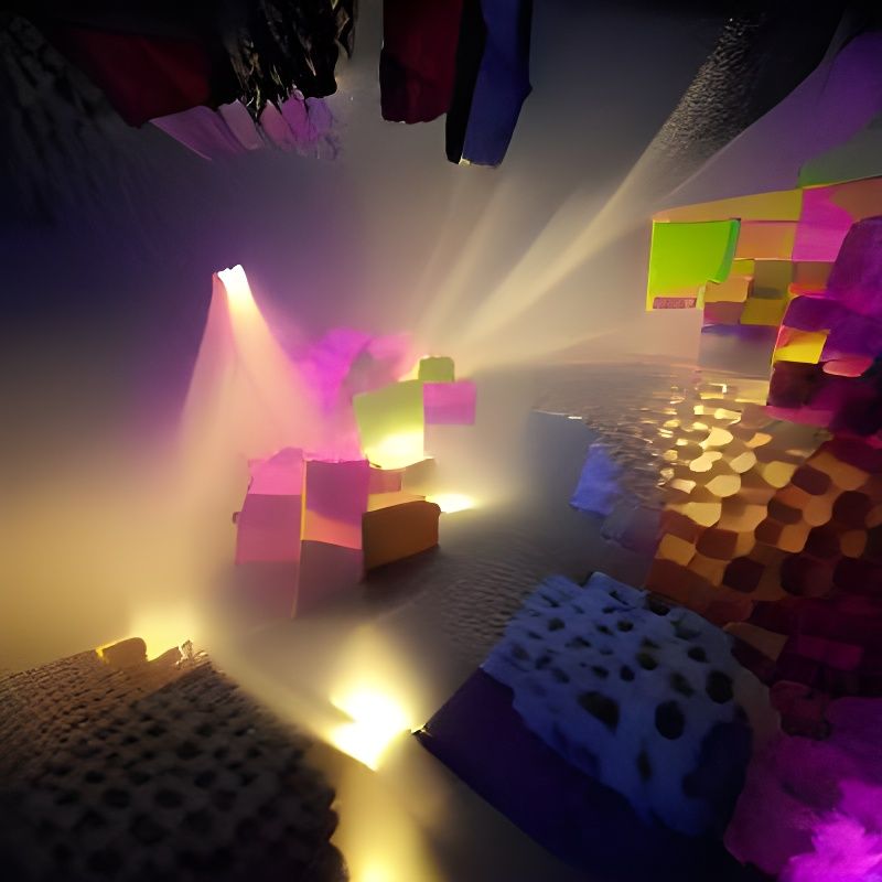 Colorful Cubes in Digital Art Composition