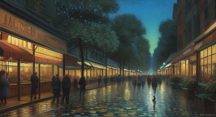 Impressionist Woman Embraces Chaos in Landscape Painting