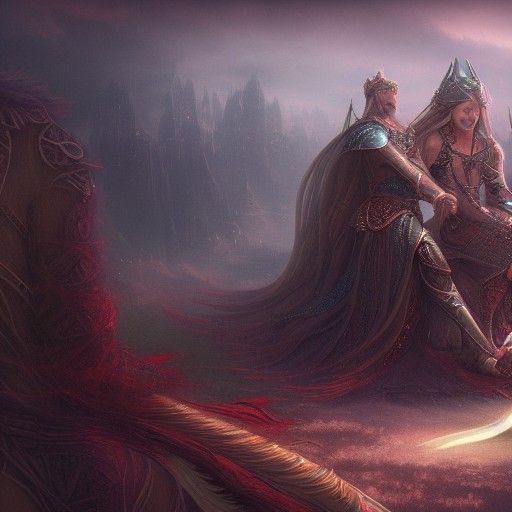Mythical Warrior Princess with Excalibur: Fantasy Art