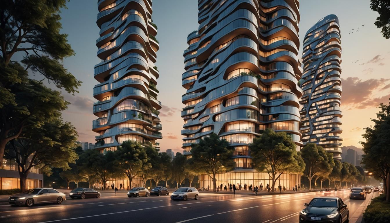 Futuristic Architecture: Zaha Hadid Inspired Cityscape