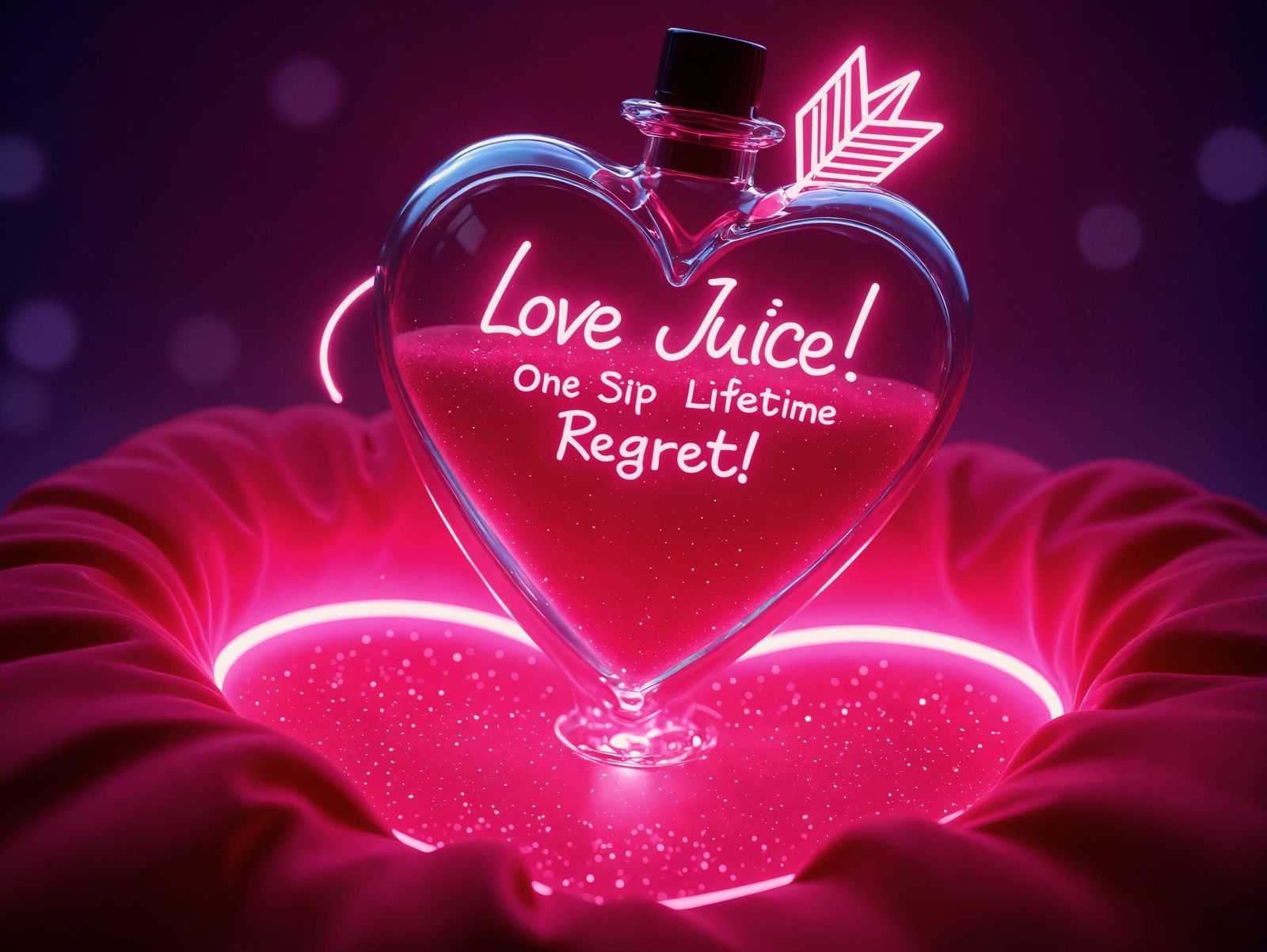 Neon Heart in Cyberpunk Style