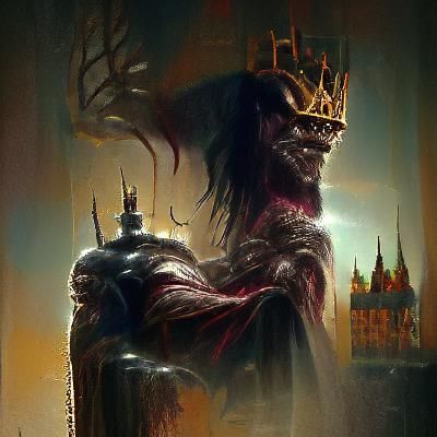 Sinister King Knight in Fantasy Art Style