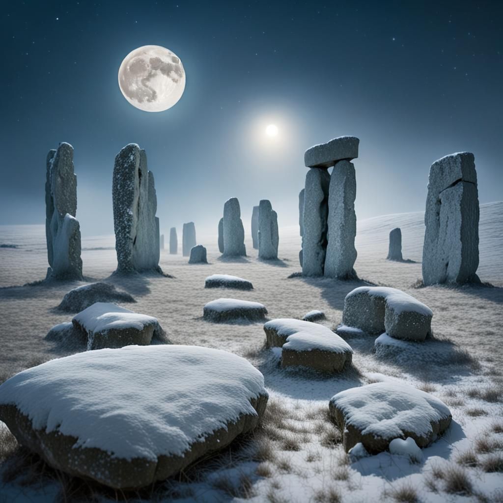 Winter standing stones