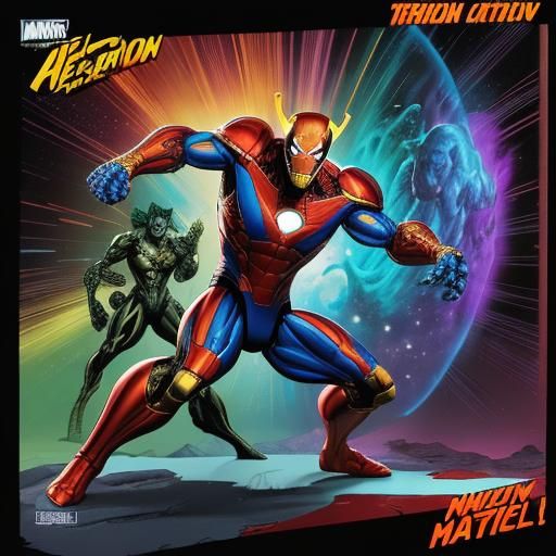 Cosmic Entity Action Figure in Comic Book Style