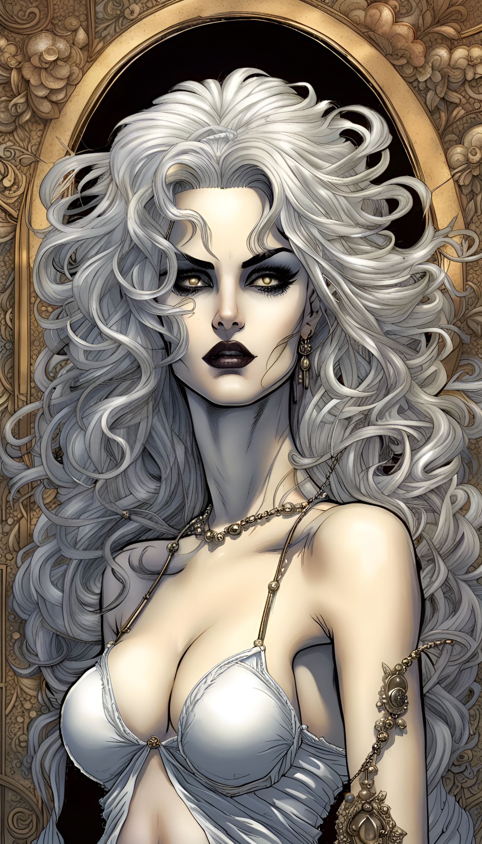 Lady Death Illustration in Hyperrealistic Digital Art
