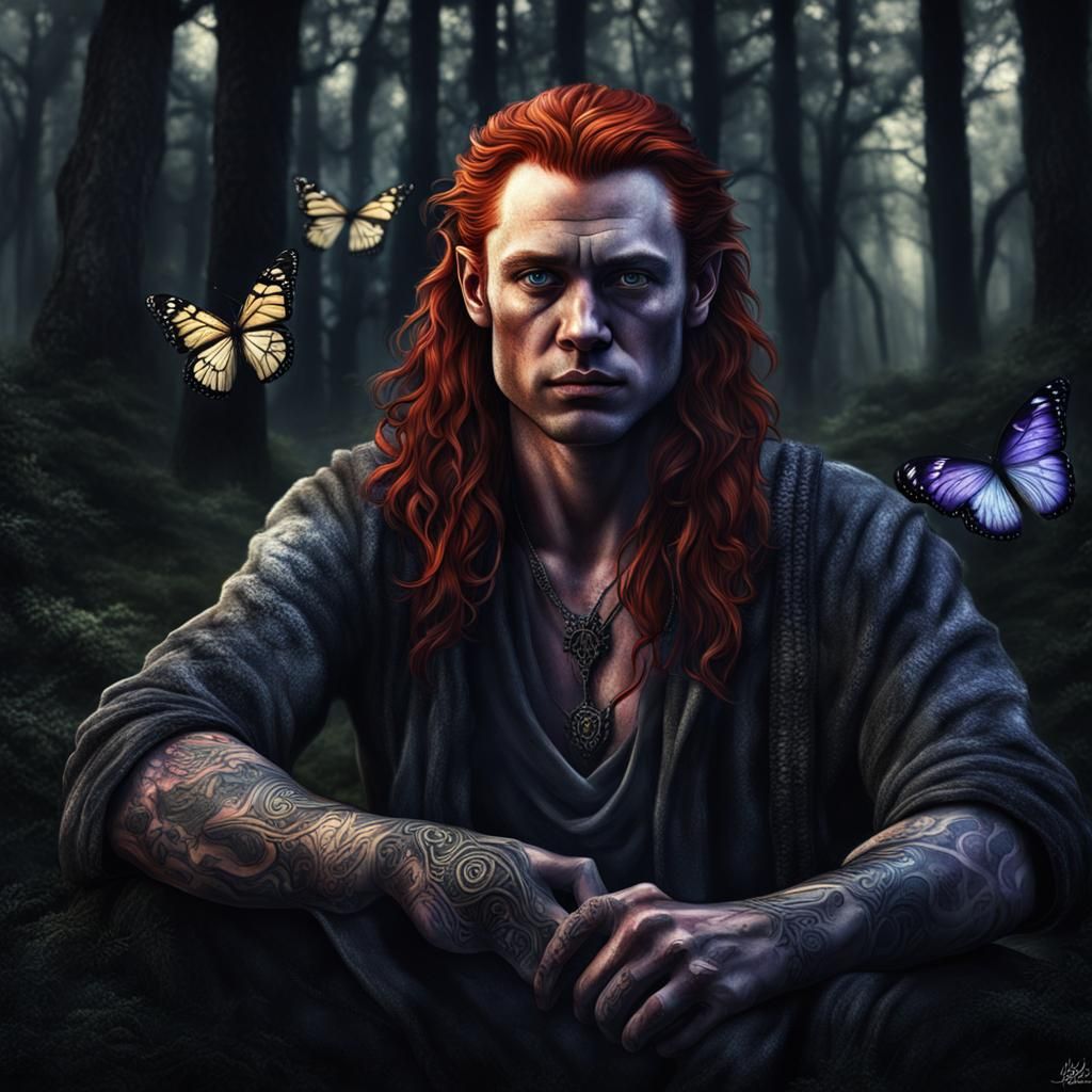 Loki in Dark Woods: Hyperrealistic Digital Art