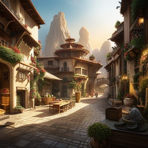 Hotel Labirinto degli Dei Immortali: Detailed Matte Painting