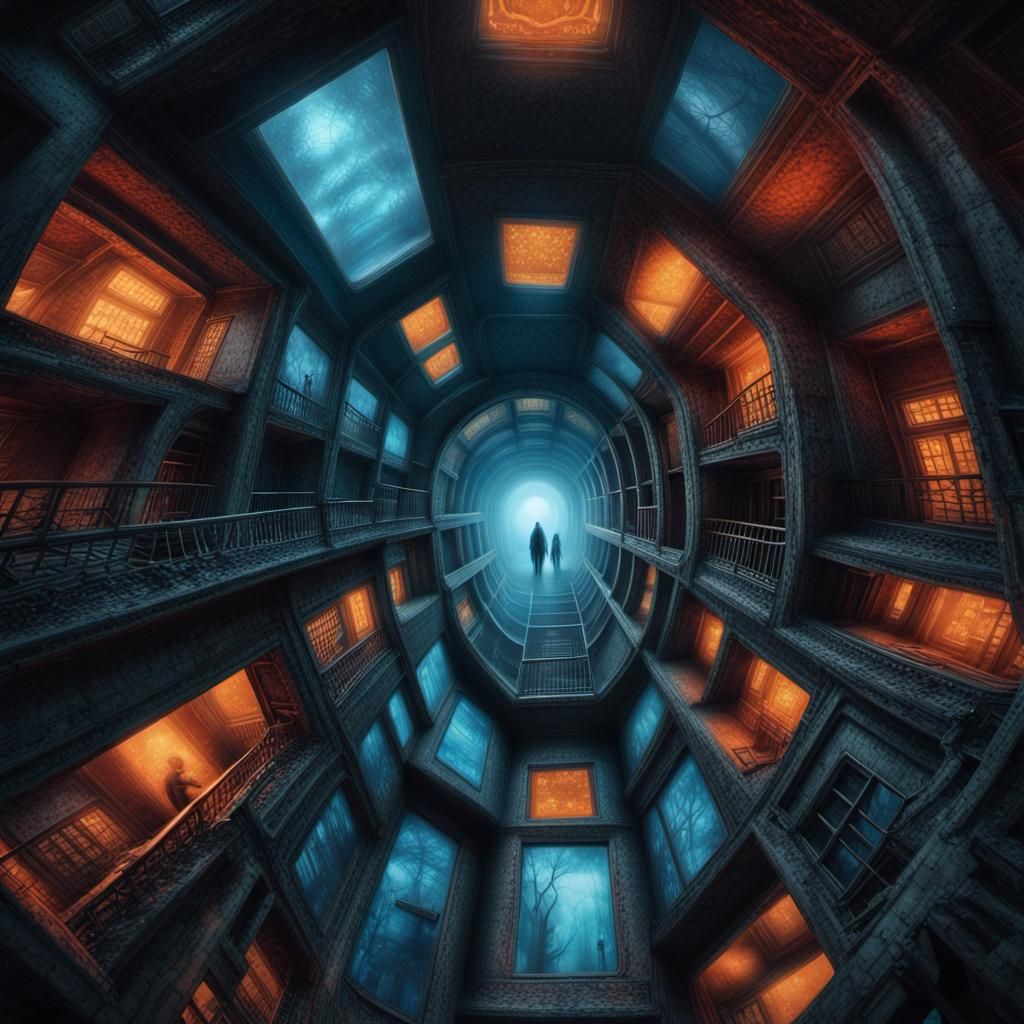 Eerie Abandoned Buildings in a Mysterious World