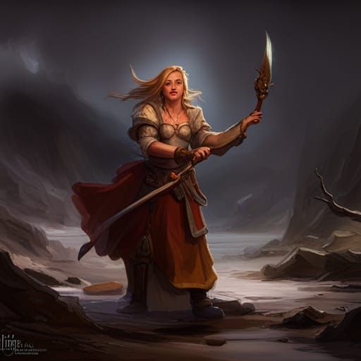 Dwarf Bard in Dark Fantasy Style