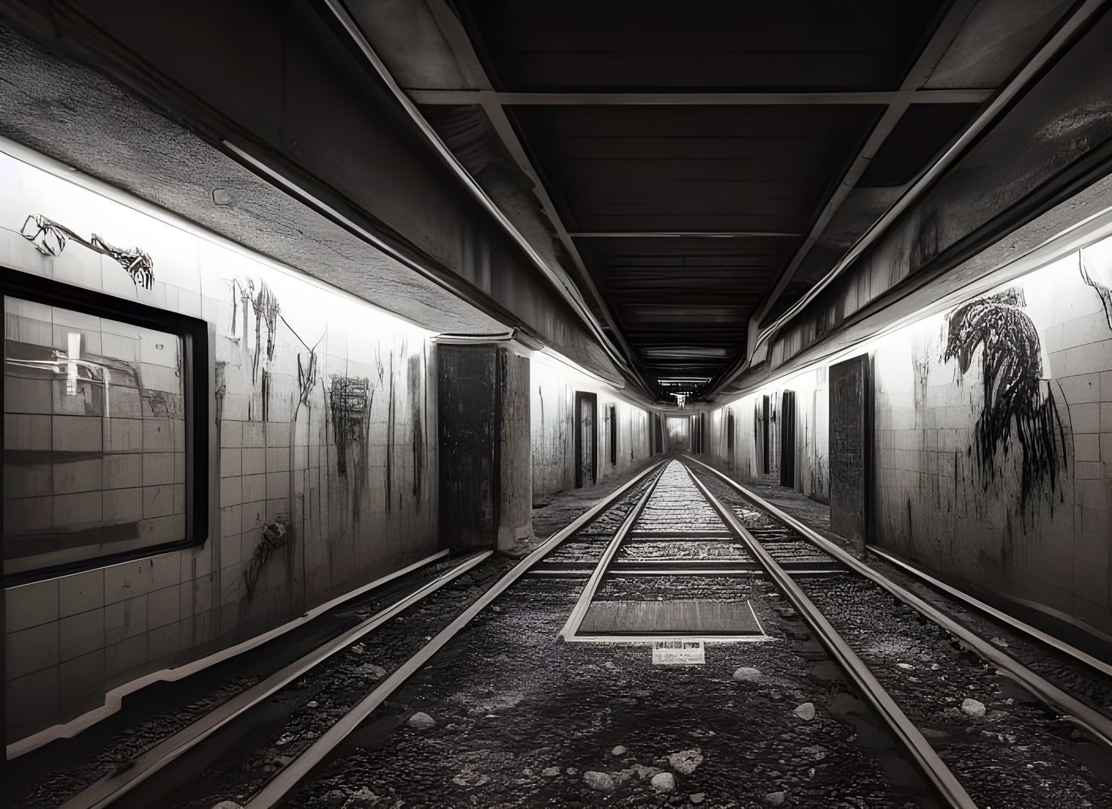 Dark Post-Apocalyptic Subway Station in Unreal Engine 5