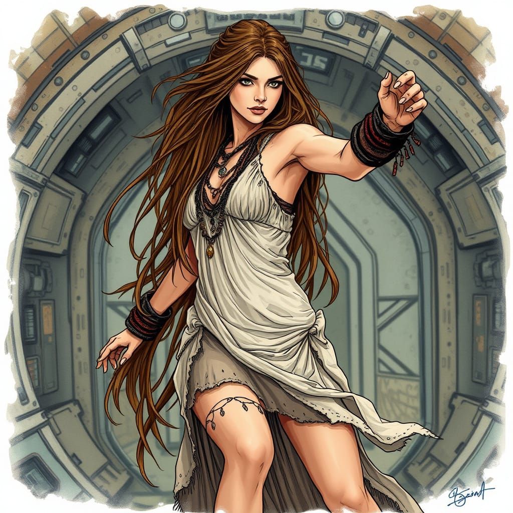 Bohemian warrior dancer