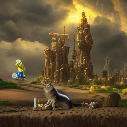 Spongebob and Cat: An Epic Cinematic Battle