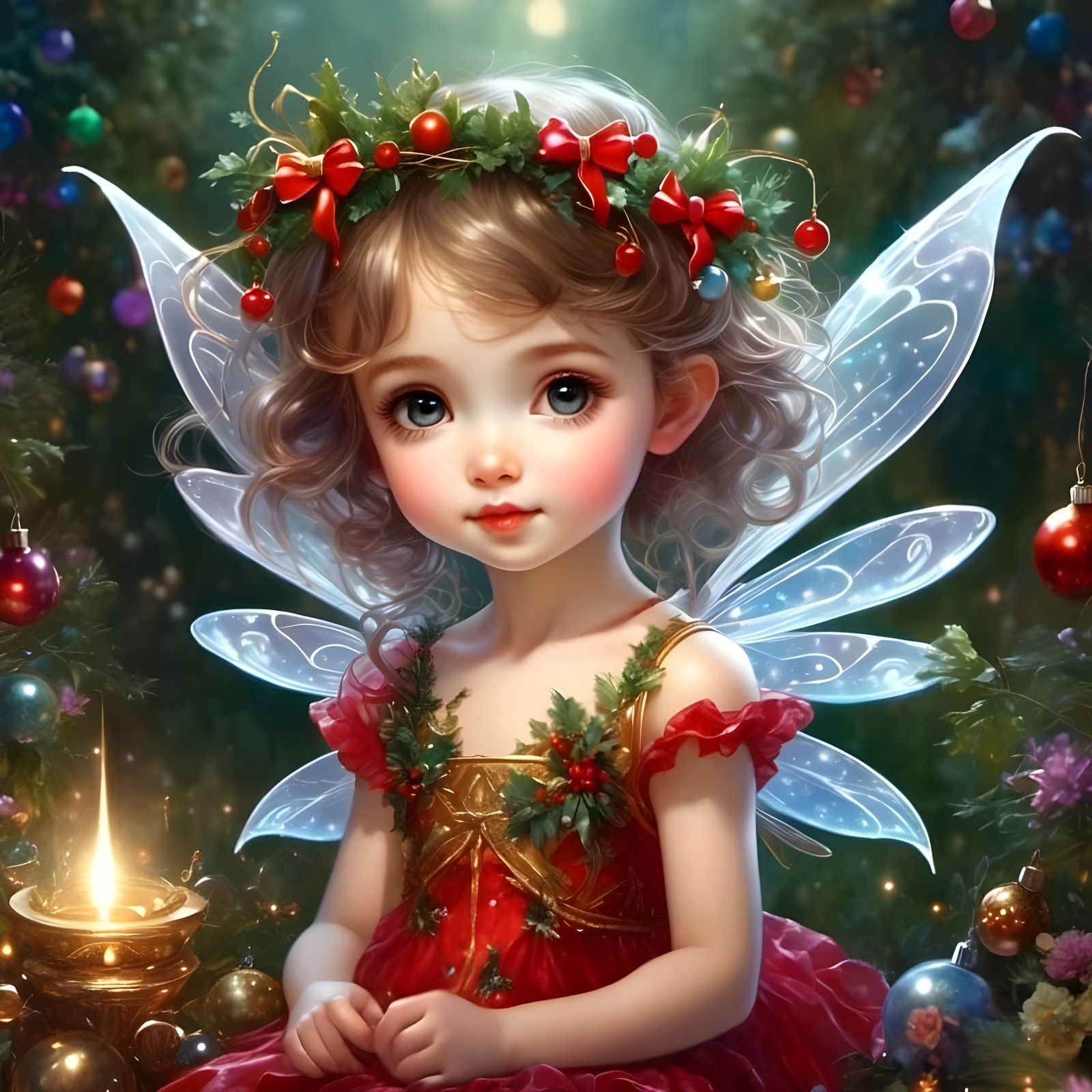 Little Red Christmas Angel