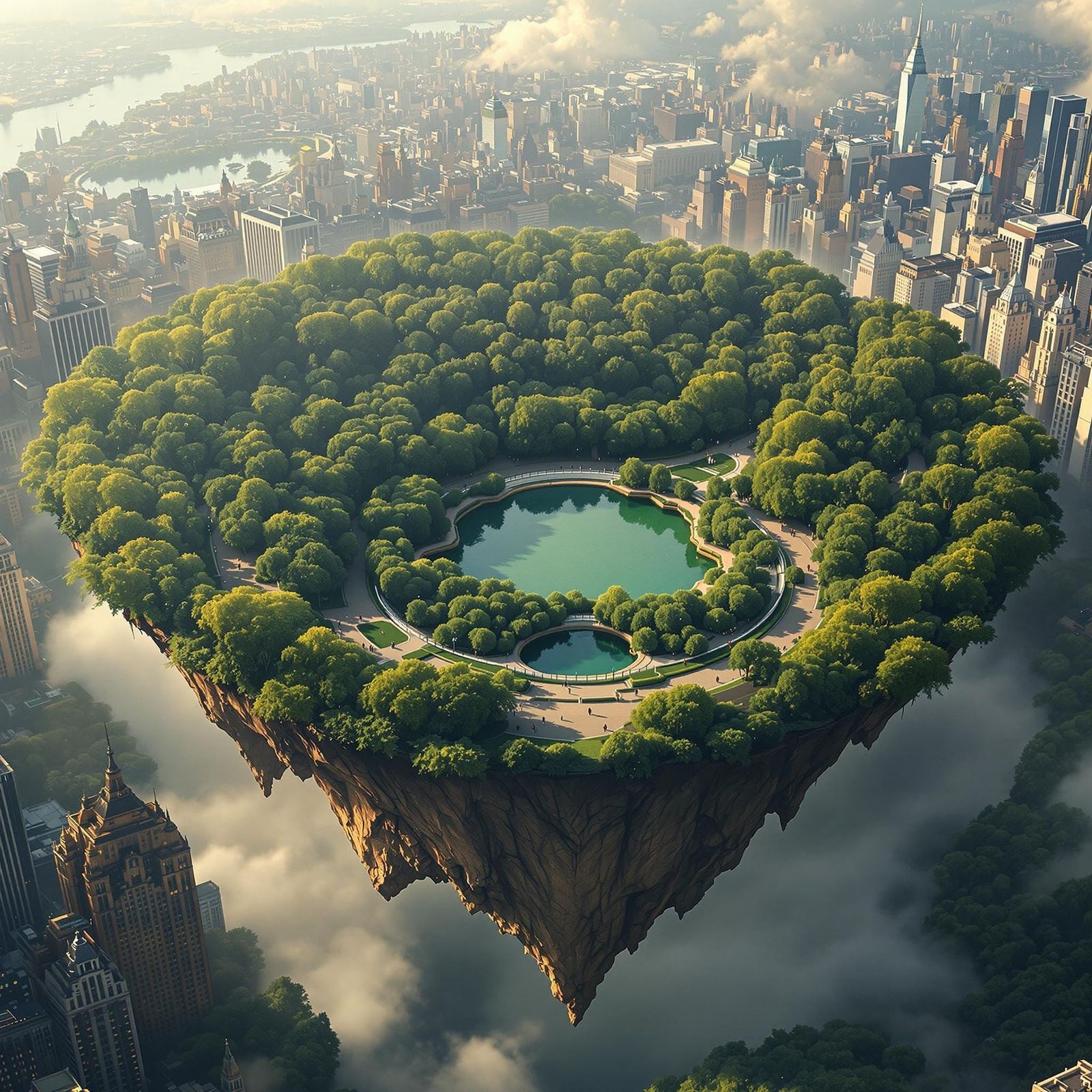 Floating Elysium: Central Park Reborn as Futuristic Oasis