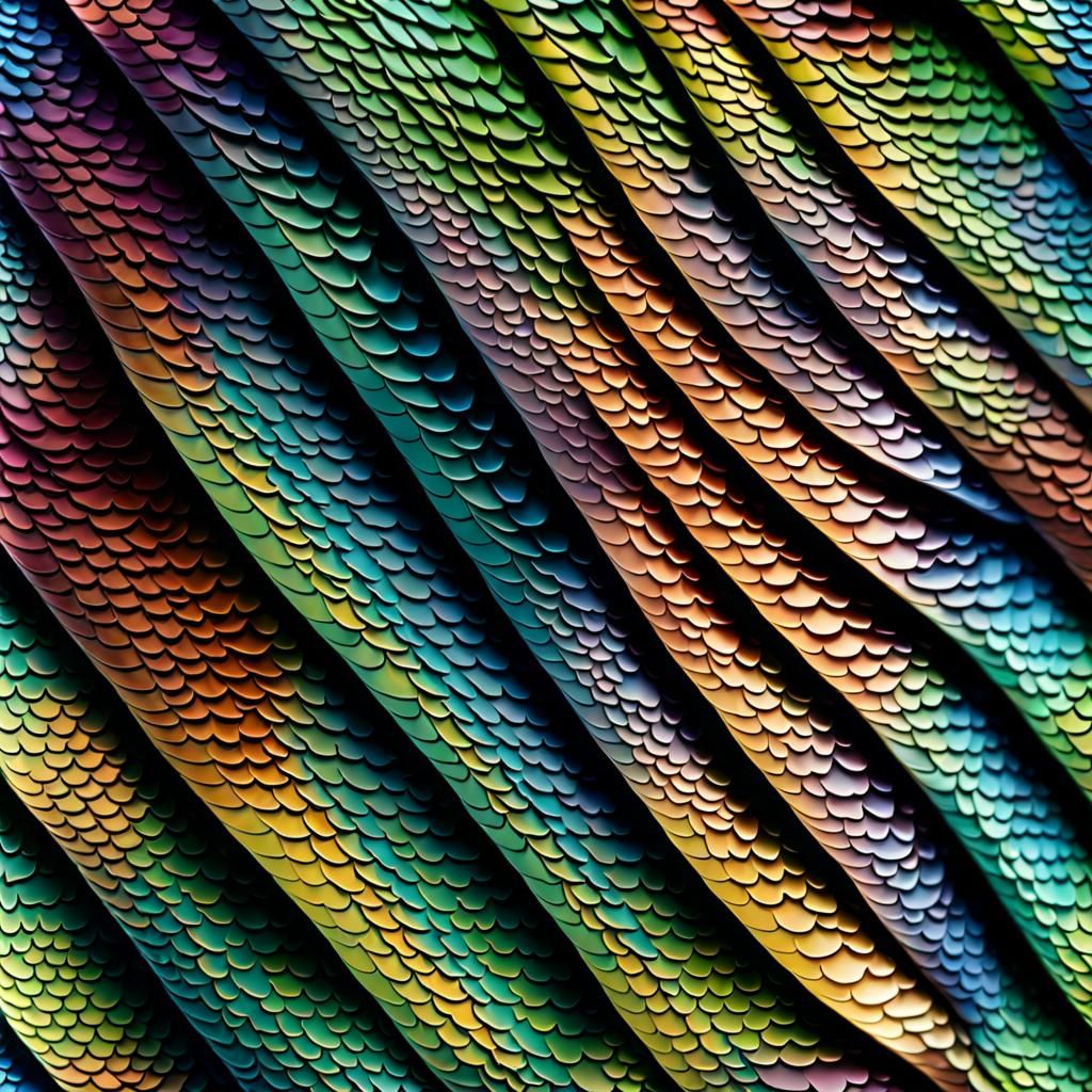 Geometric Snake Skin Scales Seamless Pattern in Pastel