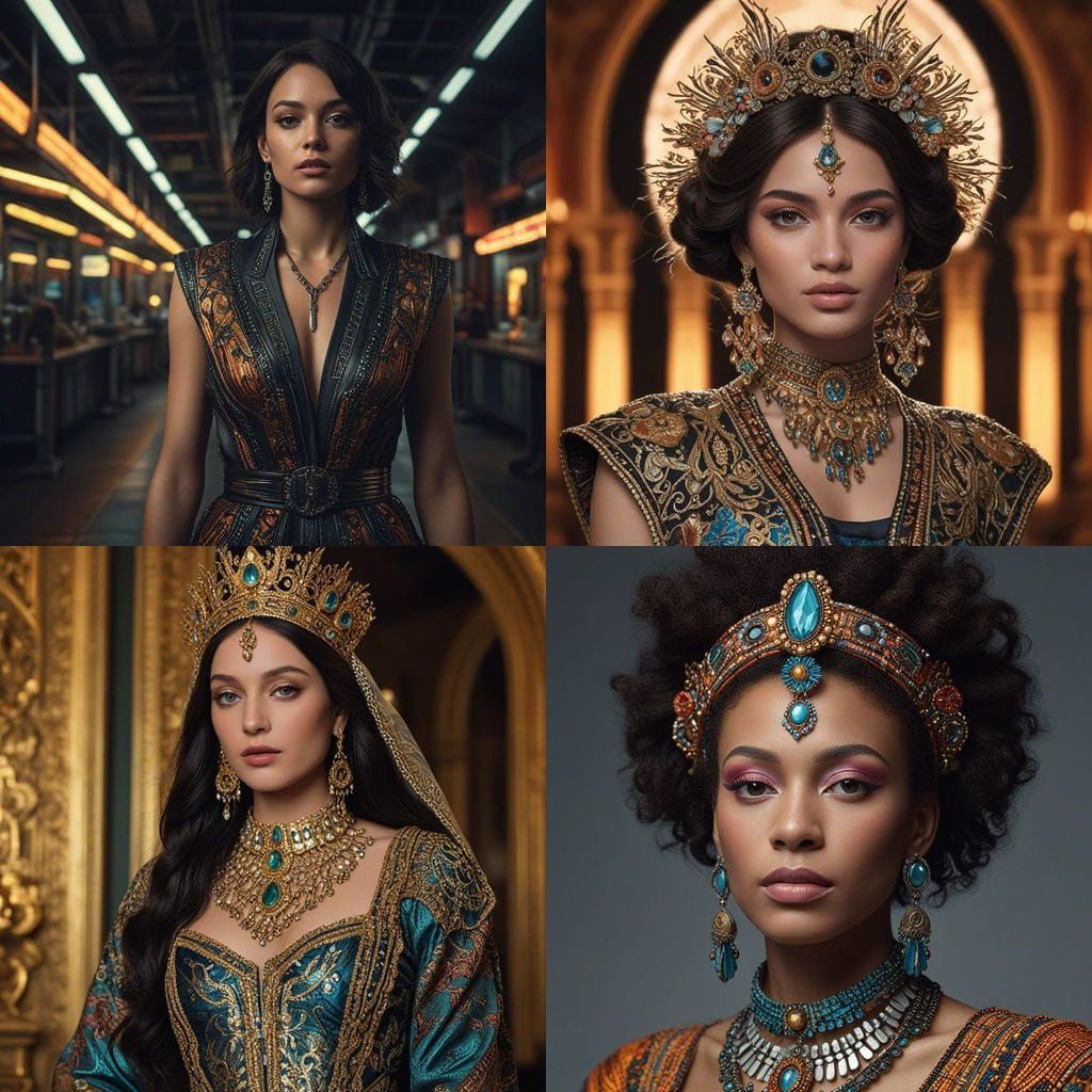 Stunning Hyperrealistic Portrait of a Trans Woman in Futuris...