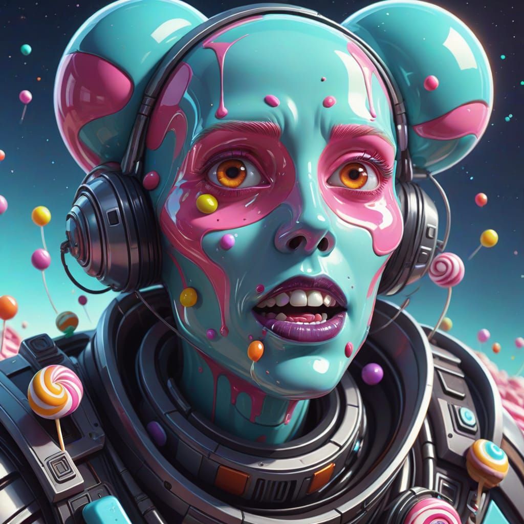 Sci-Fi Candyland: A Whimsical Digital Illustration