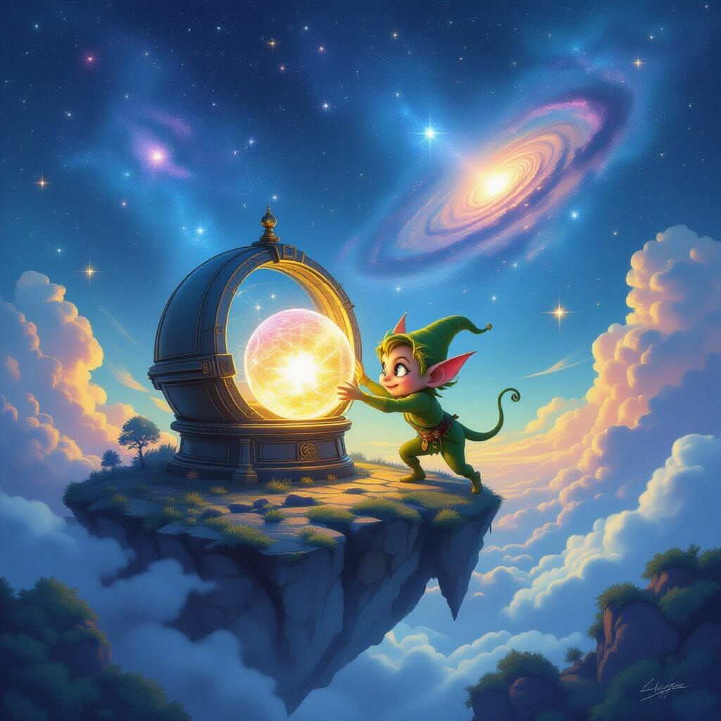 Mischievous Imp Steals Orb From Celestial Observatory