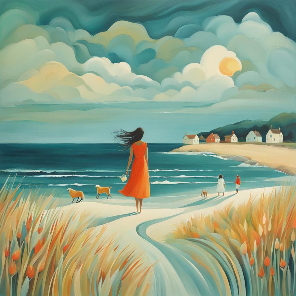 Seashore Walk in Tracie Grimwood Style