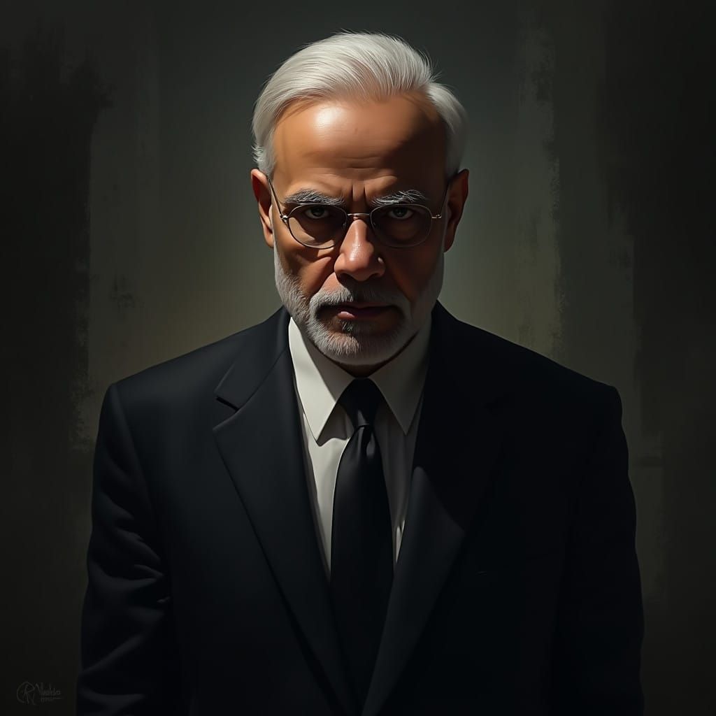 The Dark Leader: High-Resolution Portrait of a Sinister Figu...