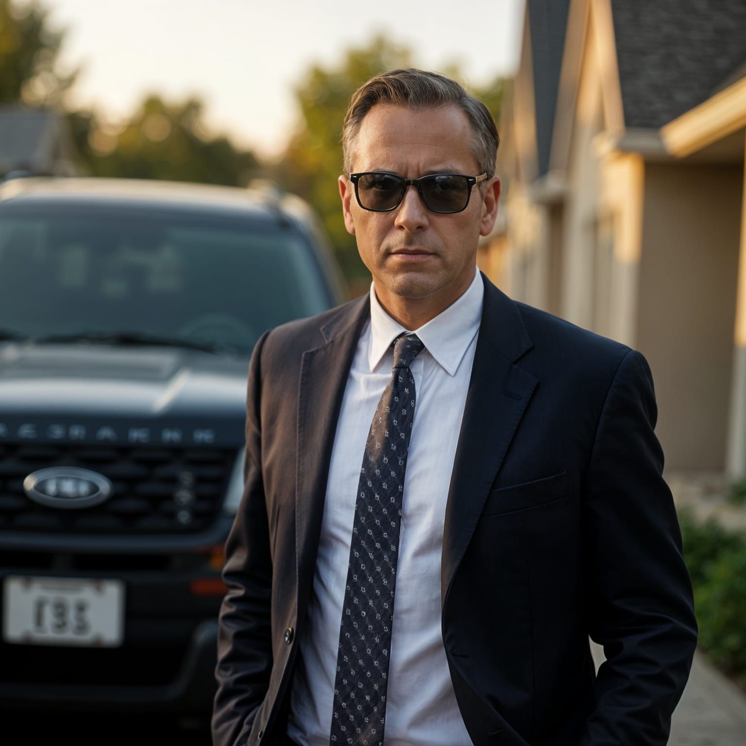 FBI Agent in Disguise in Suburban Neighborhood