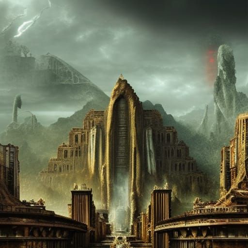 Epic Lost City Digital Matte Painting