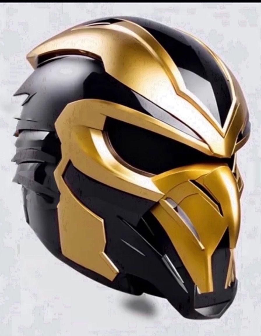 Gold and Black Power Rangers Eagle Helmet