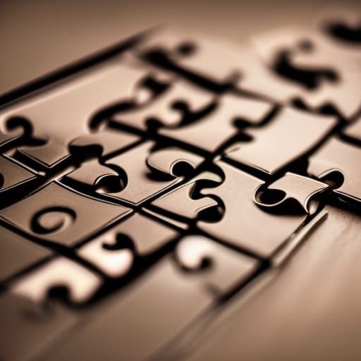 Synthwave Neon Puzzle in Retro Style