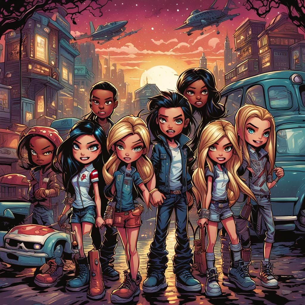 Bratz Comic Book Art in Brooks and Mumford Style