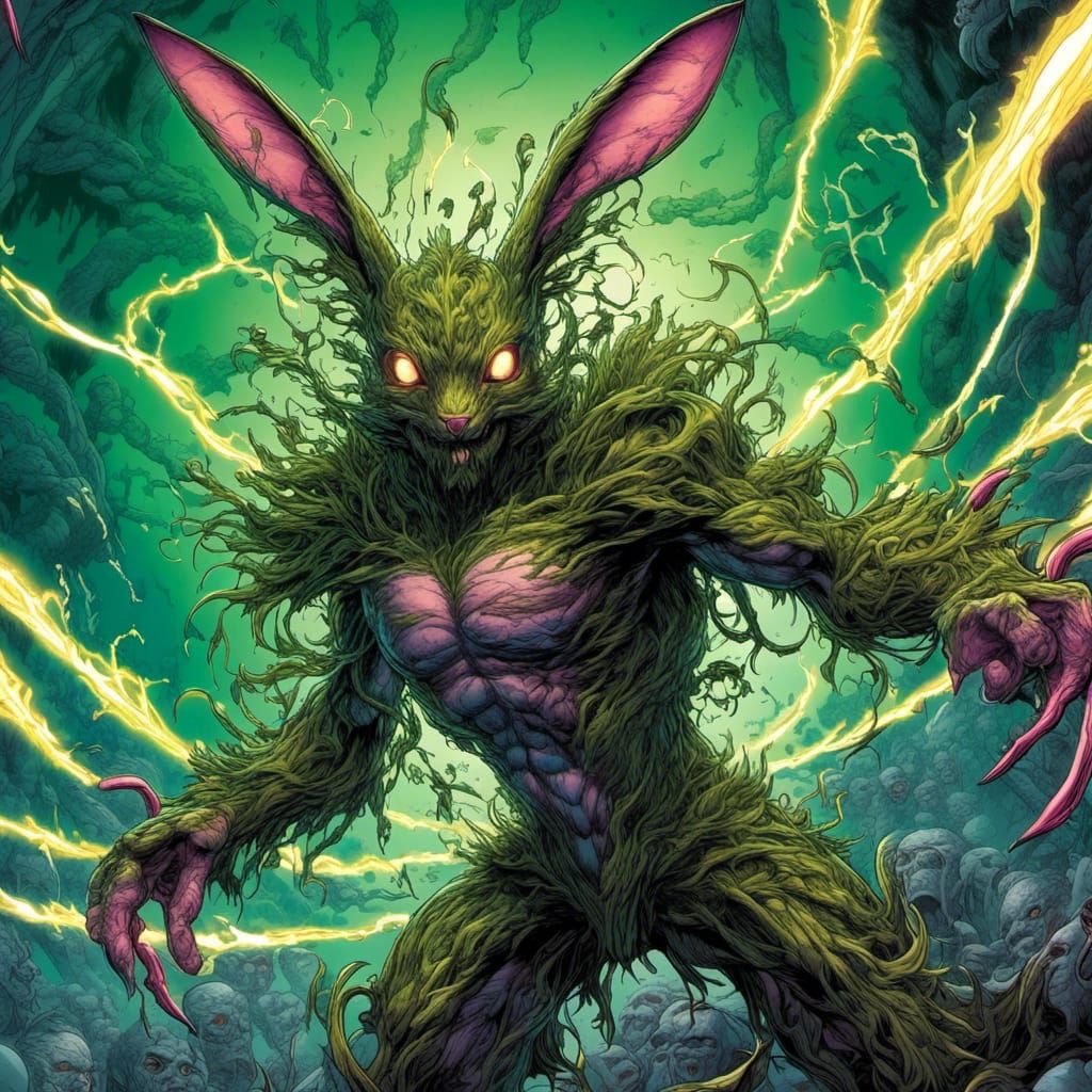 Gamma Monster in Bunny Suit Comic Art