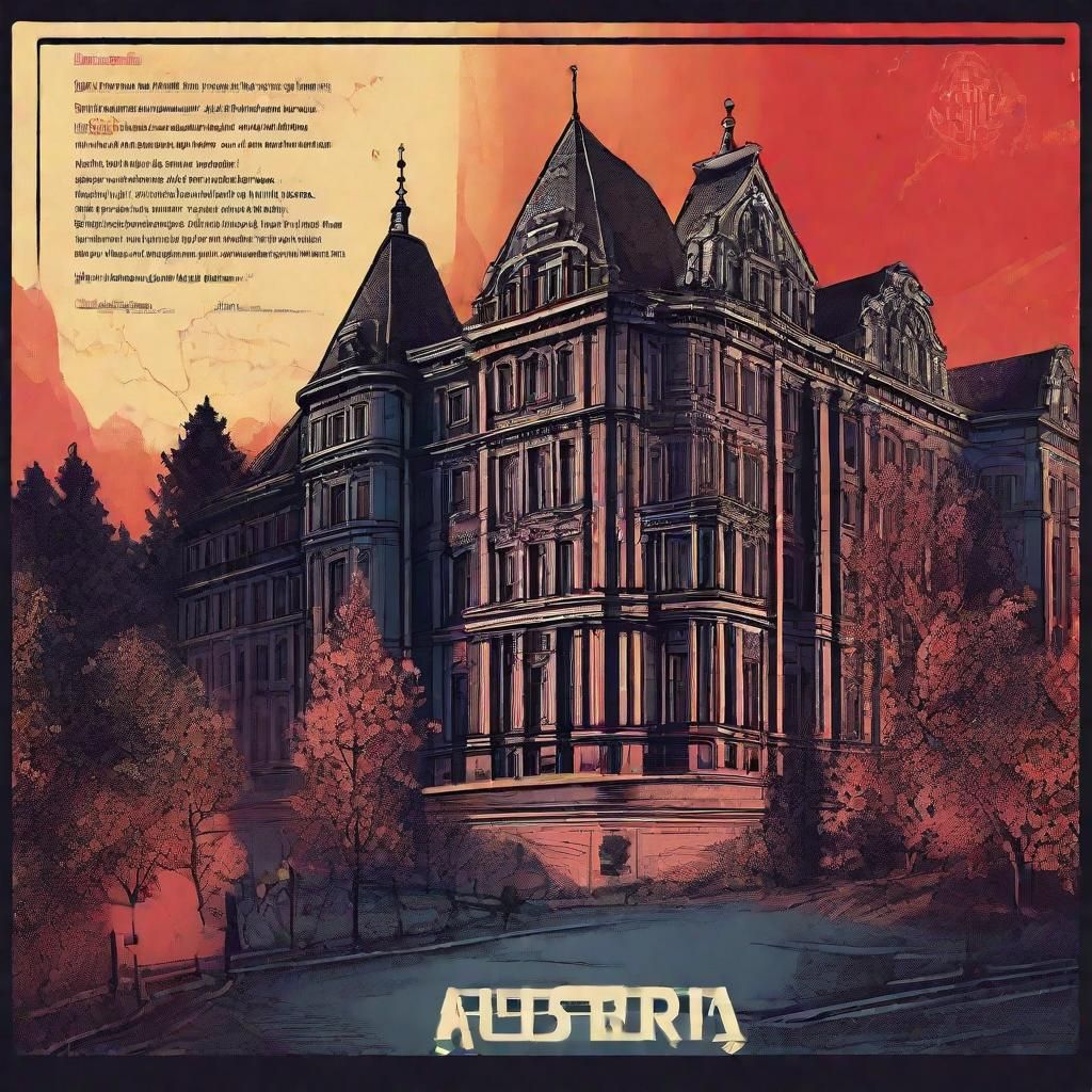 Brutalist Austrian Propaganda Poster at Night