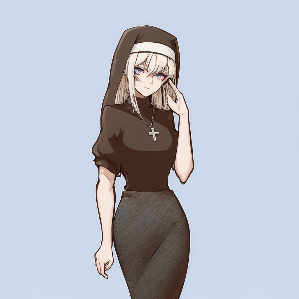 Stylized Light Nun Character