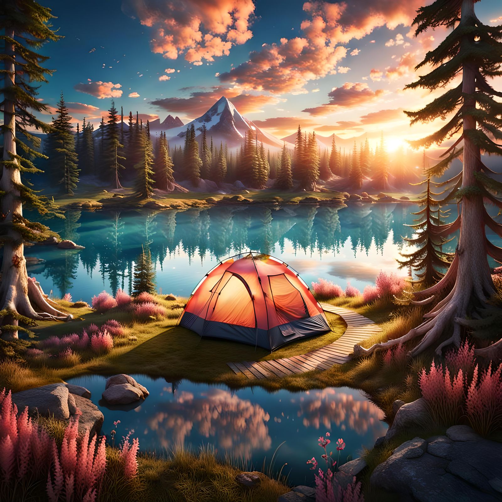 Simple Tent, Camping Paradise