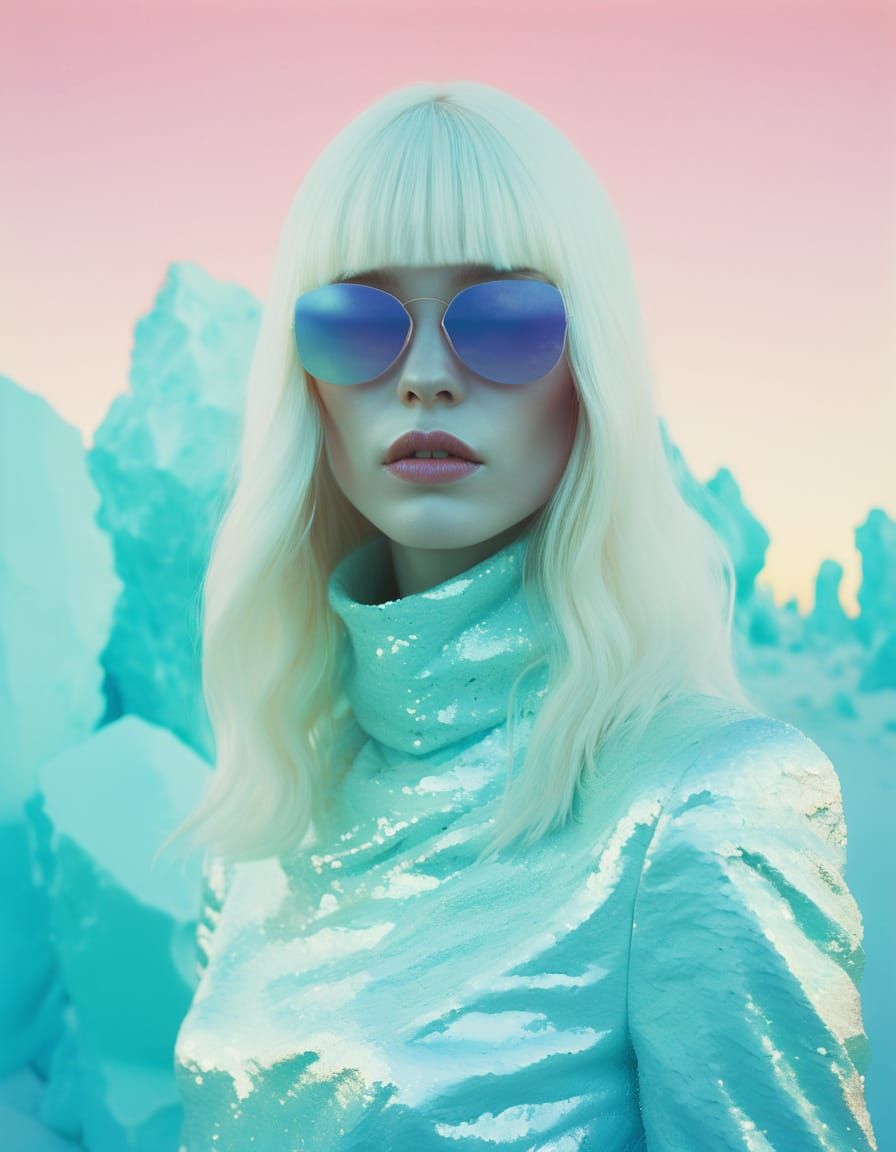 Abstract Rock Star Portrait in Oil on Canvas