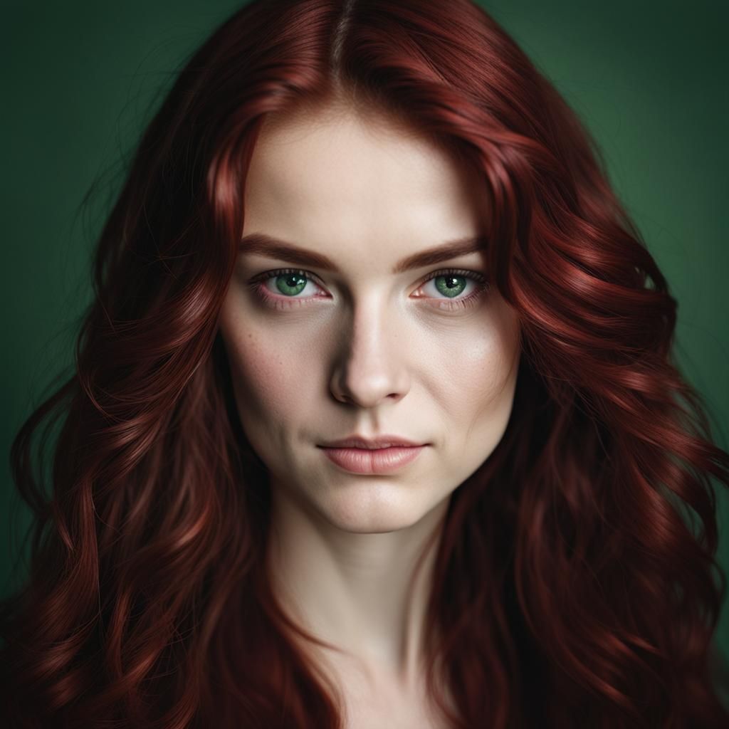 Portrait of a Young Woman with Red Hair