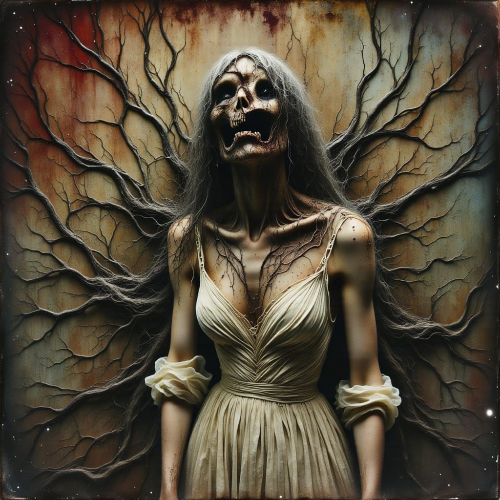 Macabre Mirelurker Bride in Dark Fantasy Style