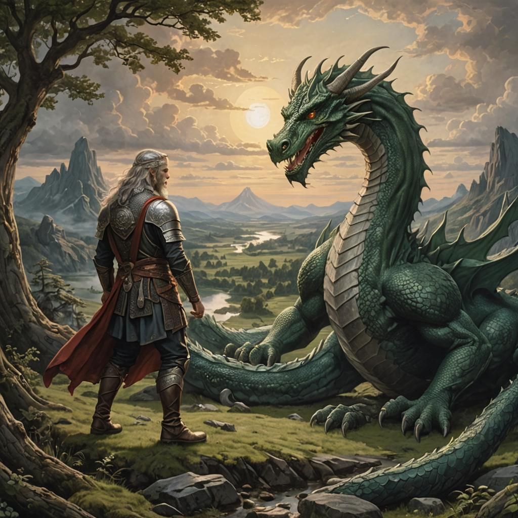 Sigurd and Fafnir: A Norse Mythology Encounter