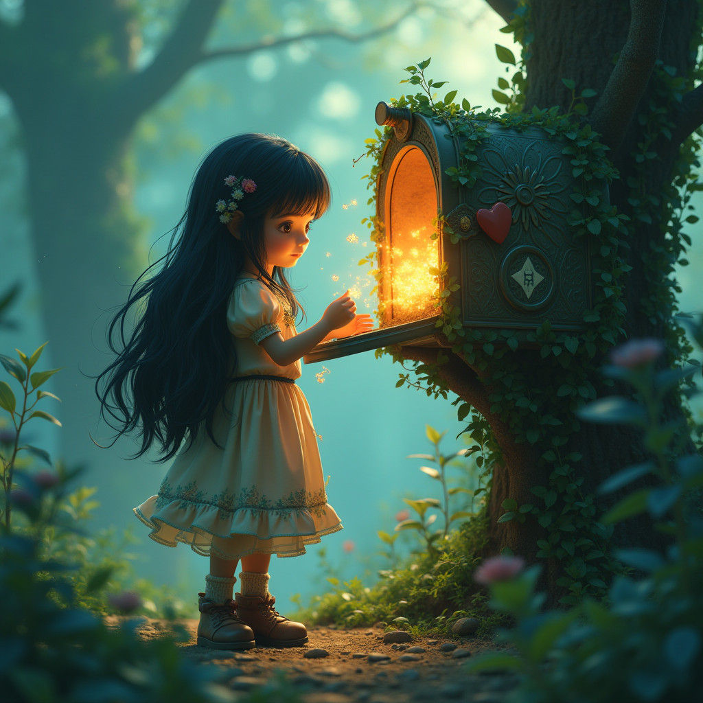 Enchanted Mailbox: A Fantasy Concept Art