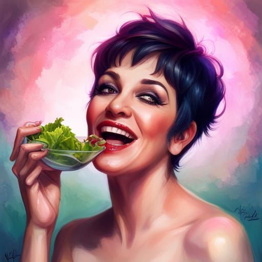 Liza Minnelli Portrait by Greg Rutkowski, Artgerm, WLOP