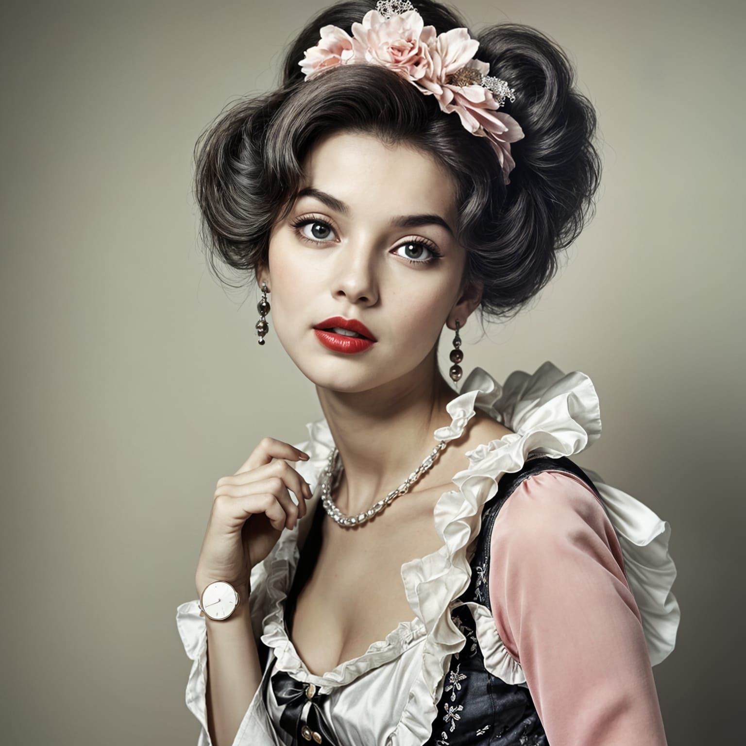 Coquettish Woman Generated by AI