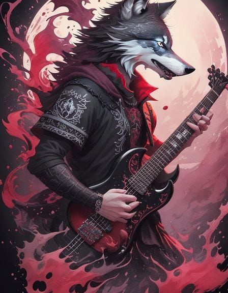 Werewolf Bard: A Fantastical Musical Character